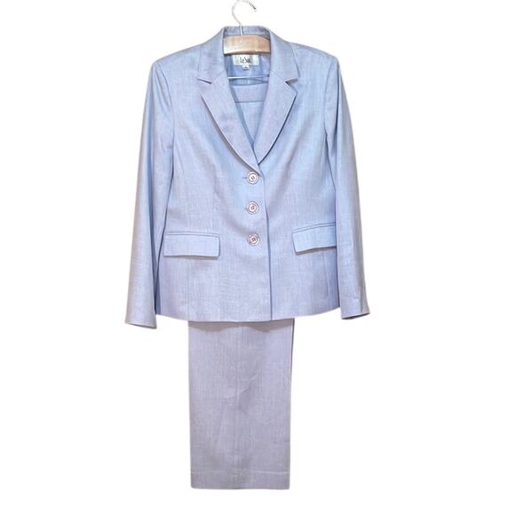 Le Suit 3 Button Blazer  Pant Suit. 14 - Picture 1 of 6